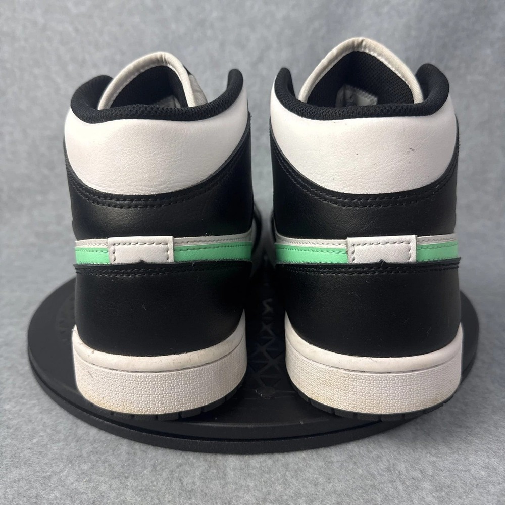Jordan 1 Mid Green Glow White Black Mint Sneakers DQ8426-103 Mens 11.5 - Picture 4 of 7